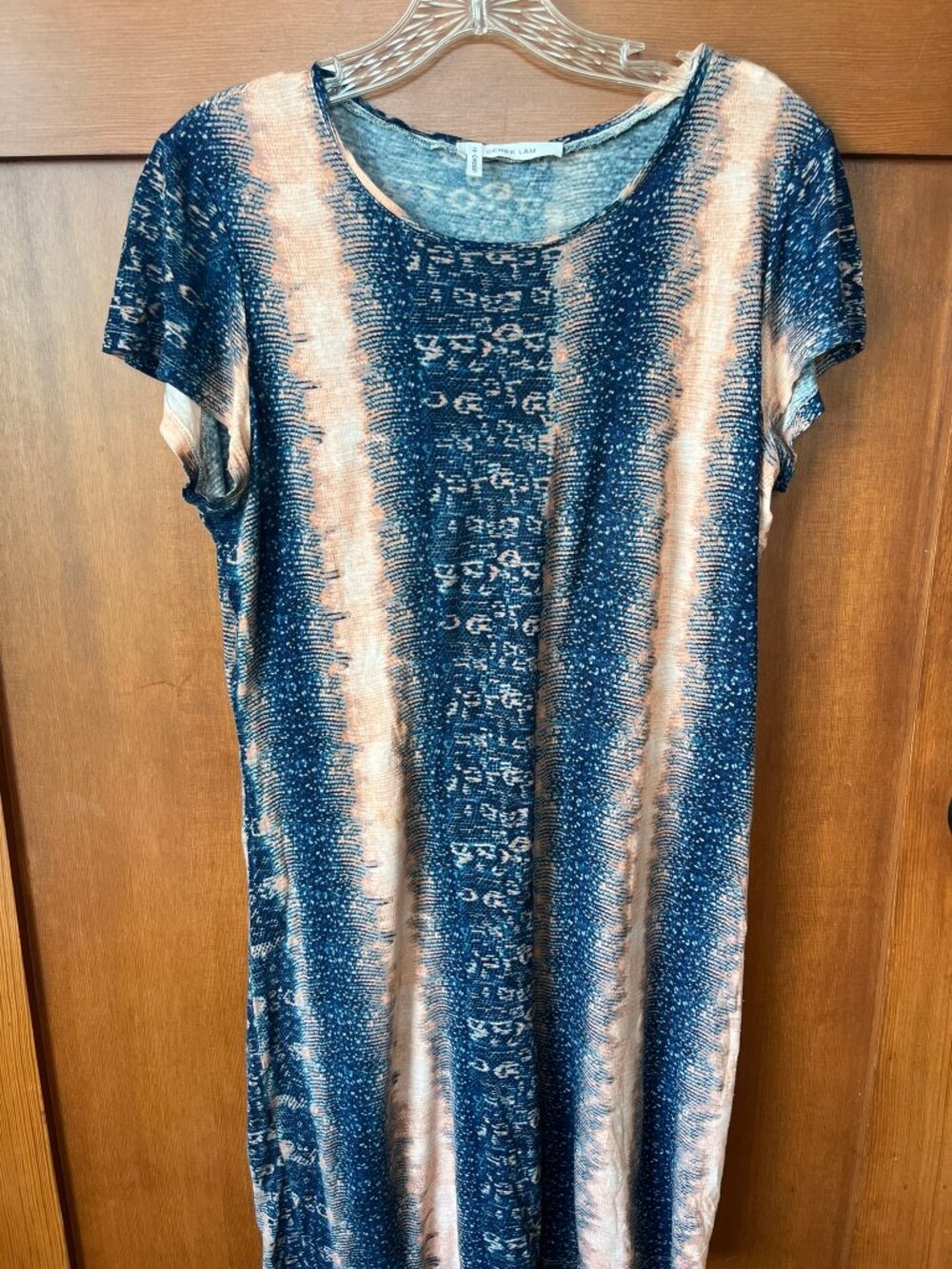 Derek Lam Crosby Shift Dress, Snake Skin Mobwife, Indie sleaze, Blue Pink; 10